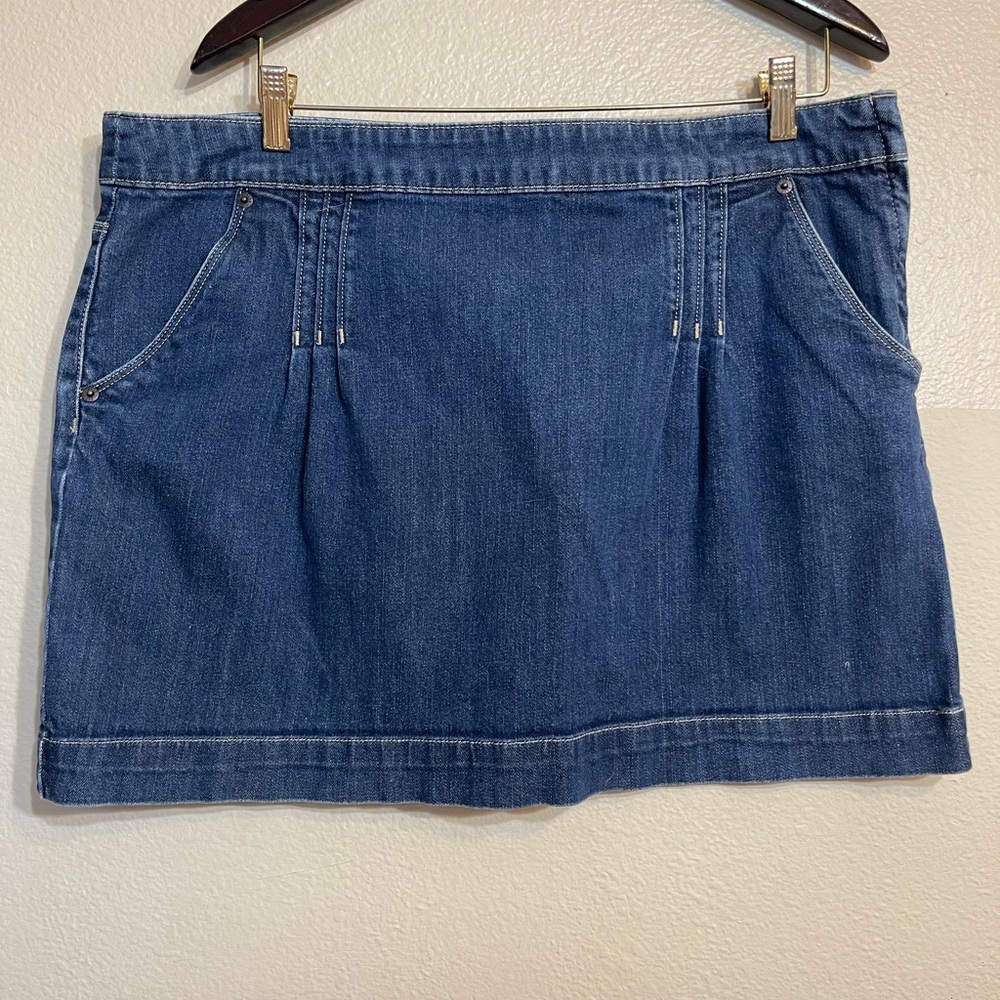Elle Y2K side zip Denim Blue Women's Jean Skirt 16